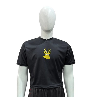 150GSM Mesh Jersey Cropped Short Sleeve V Neck