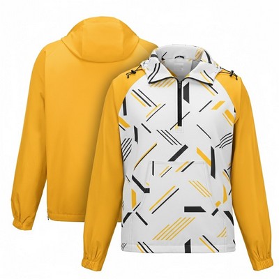 Weather-Resistant Sublimated Quarter-Zip Anorak Jacket