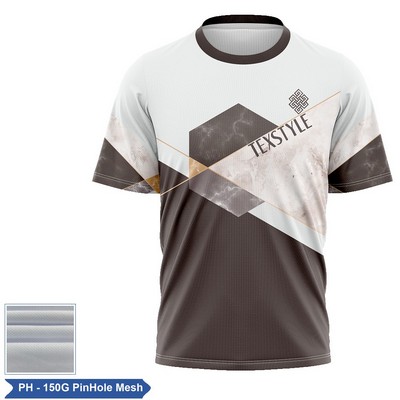 Sublimation Pinhole Mesh Short Slv Tee - Unisex, Women, Kids