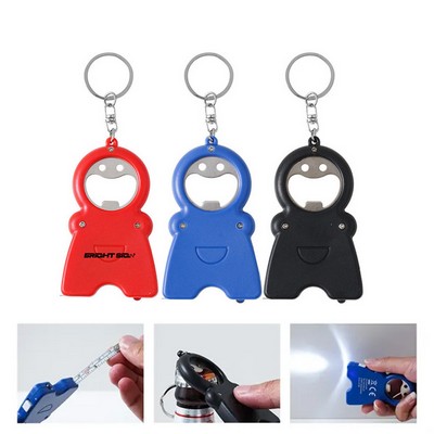 4-in-1 Flashlight, Tape & Opener Keychain