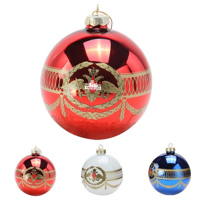 3.9" Personalized Glass Xmas Ball Ornaments