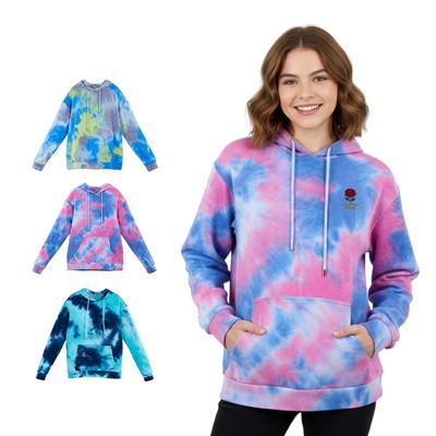 Hand-Dyed 8.5 oz. Cotton-Blend Tie-Dye Hoodie