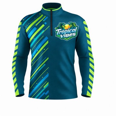 Quarter Zip Pullover Pique Sublimated Unisex