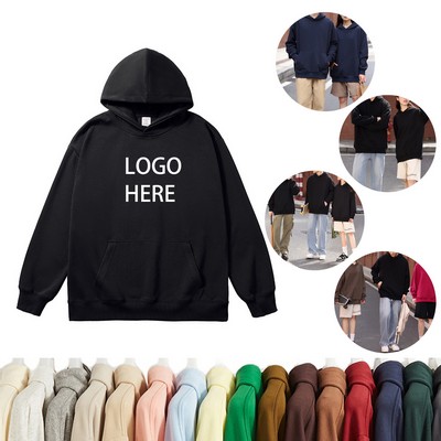 Men's Women's Hoodies Loose Fit Pullover Casual Fashion Long Sleeve Hooded Sweatshirts with Pocket