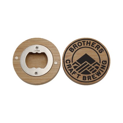 Bamboo Magnetic Bottle Opener