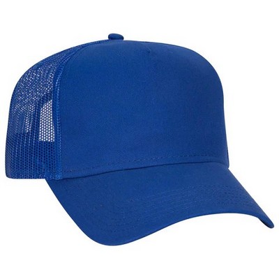 Otto Low Profile Cotton Twill Trucker Cap w/Mesh Back