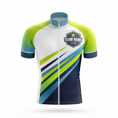 Unisex Sublimation Cycling Jersey Short Sleeve 150GSM