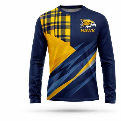 Unisex Butterfly Mesh Sublimated Long Sleeve T Shirt