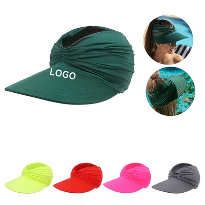 Women's Wide Brim Empty Top Sun Visor Hat
