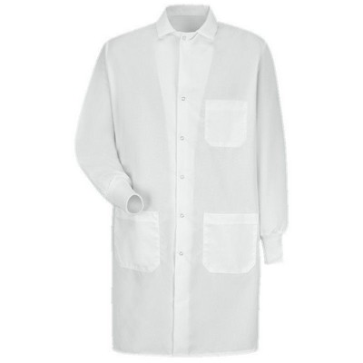 Red Kap™ Cuffed Lab Coat w/Interior Pocket - White