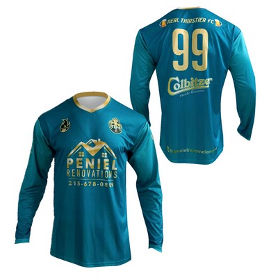 Men's/Youth Long Sleeve V Neck Soccer Jersey