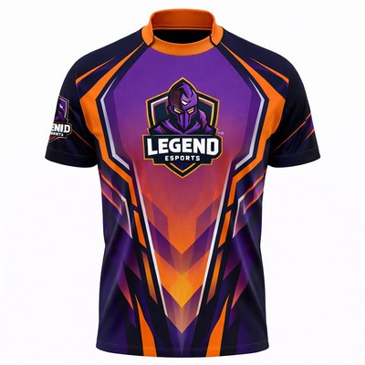 Unisex Sublimated Collared Crew Neck Rugby Jersey 280GSM