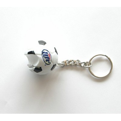 Soccer Ball Bottle Opener Keychain Key Ring
