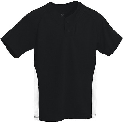 Two Tone Short Sleeve Youth Baseball Jersey