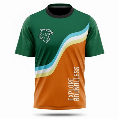 Unisex Jacquard Sublimated Short Sleeve T-Shirt 160GSM