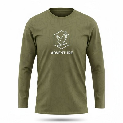 Long Sleeve T Shirt Unisex Milk Silk W/ Heat Press