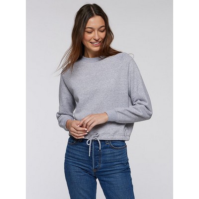 Live & Tell Ladies' Relaxed Boxy Crew Neck Pullover Fleece Sweatshirt