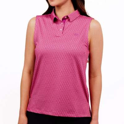 Good Good Women's Strawberry Sleeveless Polo
