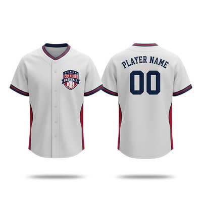 Men's and Kids' Sublimation Full-Button Baseball Jersey