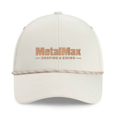 Imperial 6054 6-Panel Habanero Performance Rope Cap w/ Leatherette Patches or Embroidery