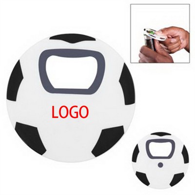 Soccer Ball Bottle Opener - White Black