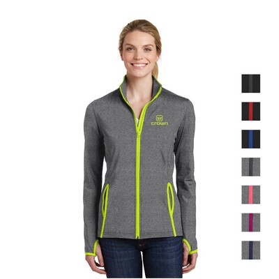 Sport-Tek® Women's Sport-Wick® Stretch Contrast Full-Zip Embroidered Jacket