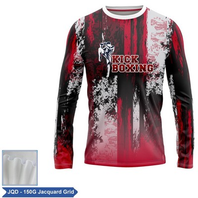 Unisex & Kids' Sublimation Jacquard Long Sleeve T-Shirt