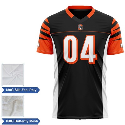 Men & Kids Sub Lightweight Football Fanwear Jersey w/ Siding