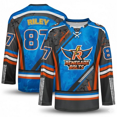 Custom Laced Sublimated Hockey Jersey