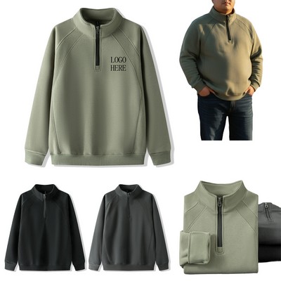 Big & Tall Fleece-Lined Half-Zip Sweatshirt