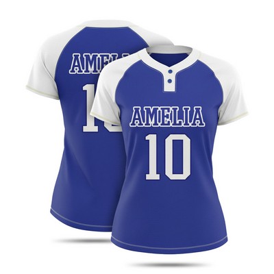 Women's Birdseye Mesh 2-Button Baseball Jersey 160 GSm