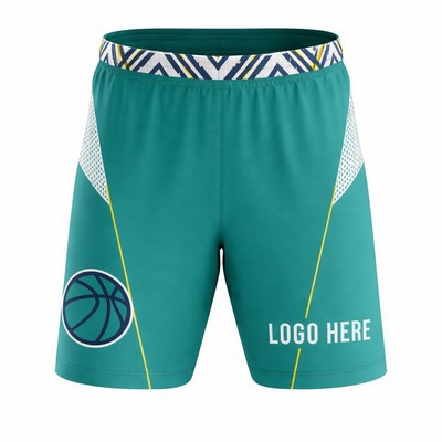 Unisex Full Color Standard Length Basketball Shorts 100 GSM