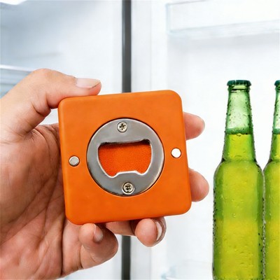 Custom Printed Plastic Fridge Magnet Beer Bottle Opener