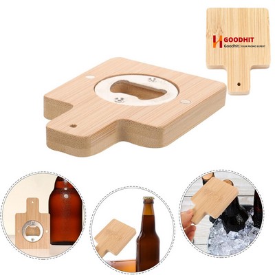 Wooden Bottle Opener Magnetic Soda Can Opener