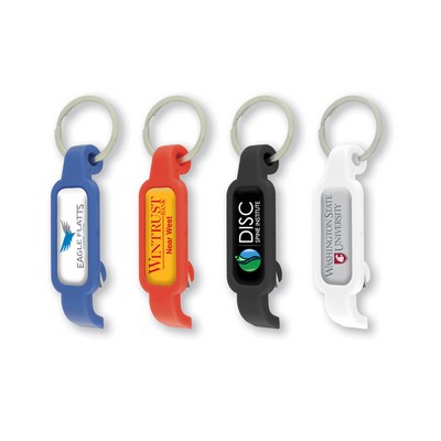 Full Color Bottle/Can Opener Key Ring (3/4"x2 1/2"x1/2")