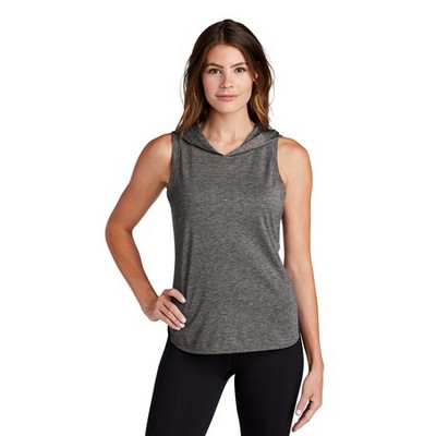 Sport-Tek ® Women's PosiCharge ® Tri-Blend Wicking Draft Hoodie Tank.