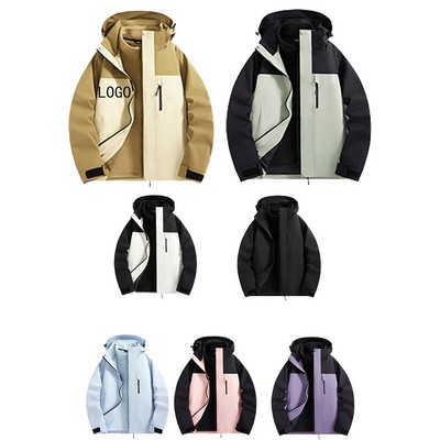 New Outdoor Mens and Womens Three in One Waterproof Hiking Suit