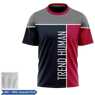 Unisex & Kids Sublimation Jacquard Short Sleeve T-Shirt