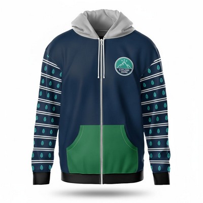 Full Zip Lightweight Unisex Hoodie Sublimated