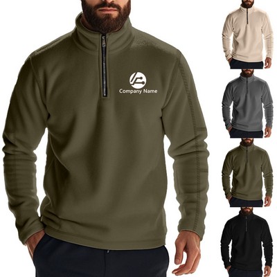 Men's Half-Zip Stand Collar Sweatshirt