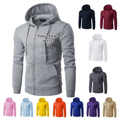 Unisex Fleece Full-Zip Hoodie Sweatshirt