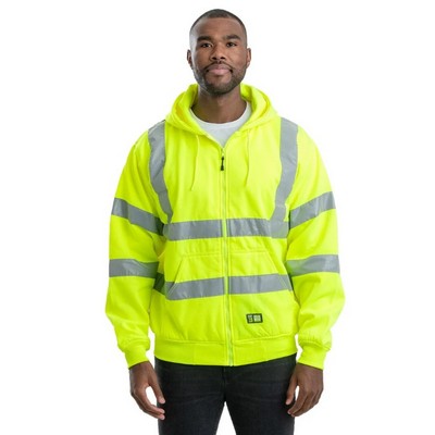 Berne Men's Hi-Visibility Hooded Active Sweatshirt