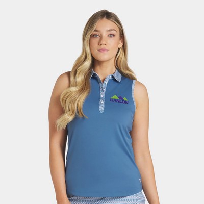 PUMA® Fair Isle Women's Sleeveless Golf Polo Shirt