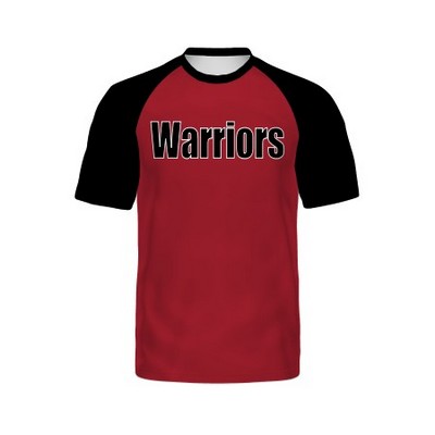 Holloway Youth Black Sleeve FreeStyle™ Semi-Sublimated Raglan Tee