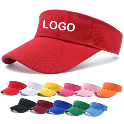 Cotton Empty Top Sun Visor Sports Hat