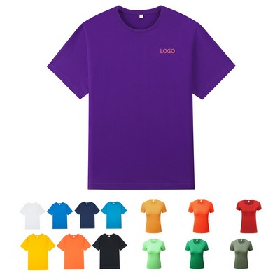 Cotton Round Neck T-shirt Custom