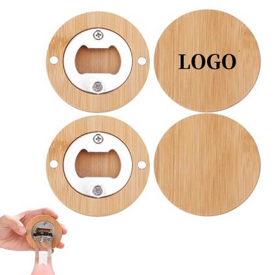 Magnetic Wooden & Stainless Steel Bottle Opener