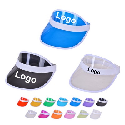 Colorful Clear PVC Sun Visor