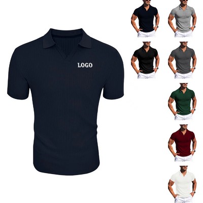 Polo Shirts for Men Short Sleeve Slim Fit Shirts Casual Stretch