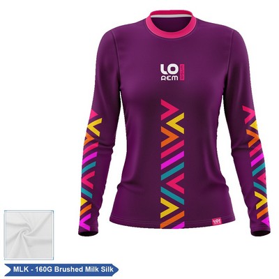 Women's Sublimation 160G Brushed Milk Silk Long Sleeve